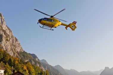 Yellow emergency helicopter clipart