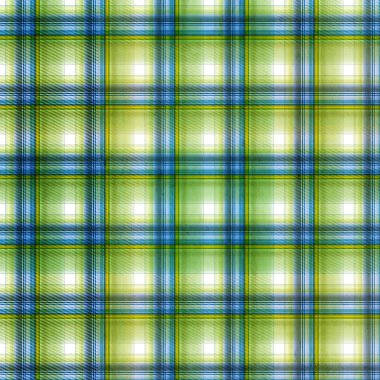 Shabby textile plaid background in green, blue, yellow clipart