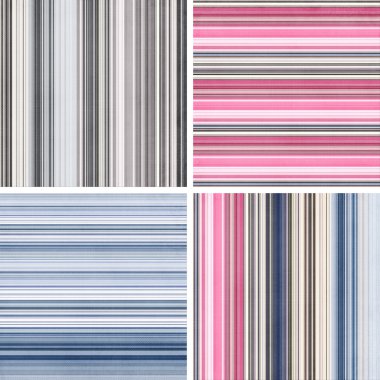 Four retro stripe patterns in bright colors clipart