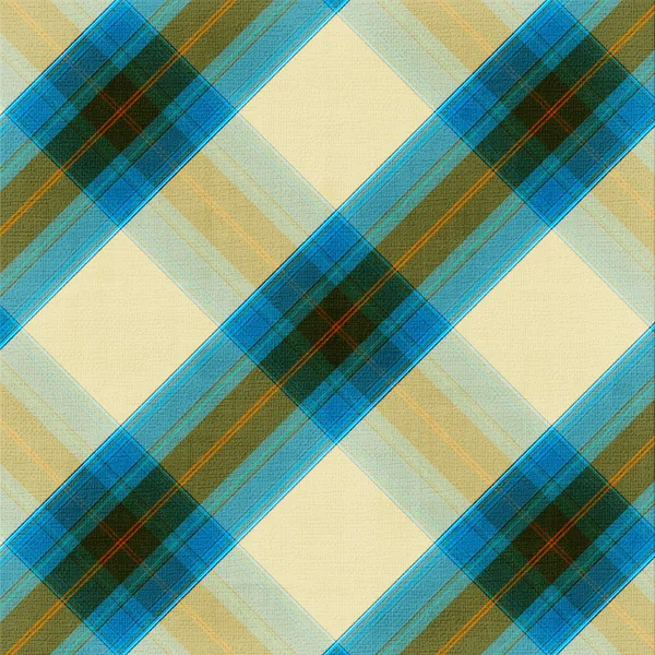 Blue and beige plaid pattern background — Stock Photo, Image