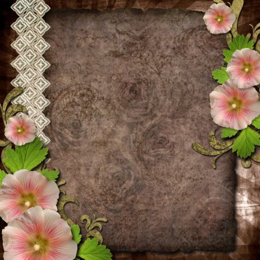 Old paper on textured background for invitation or congratulatio clipart