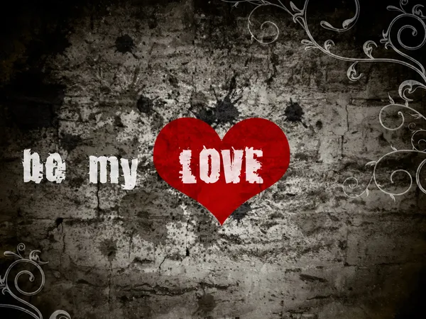 Grunge φόντο με τα λόγια να είναι αγάπη μου — Φωτογραφία Αρχείου