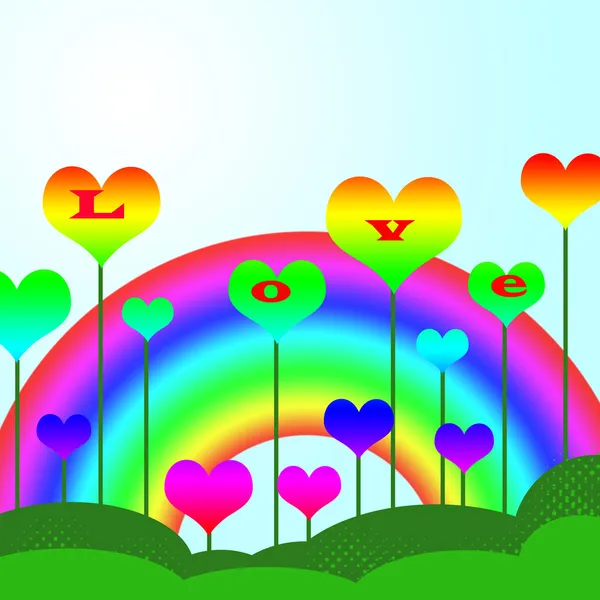 Färgglada rainbow bakgrund — Stockfoto