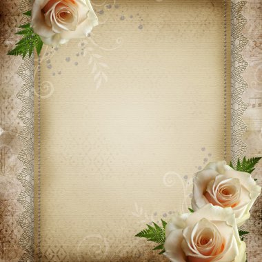 Vintage beautiful wedding background clipart