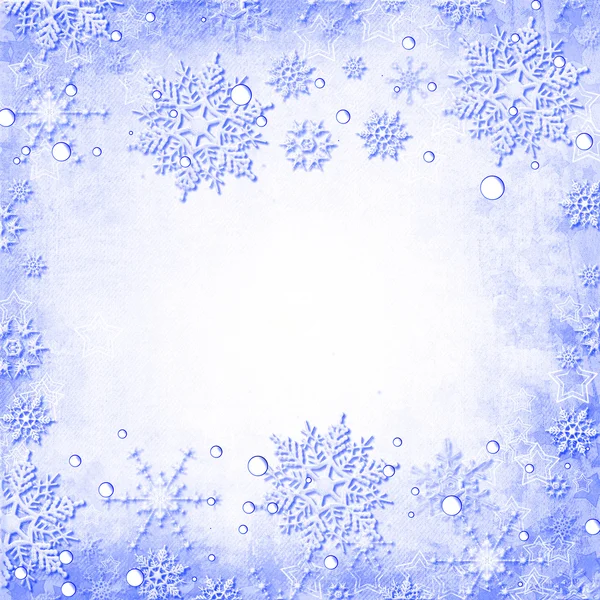 Abstracte kerstachtergrond met sneeuwvlokken — Stockfoto