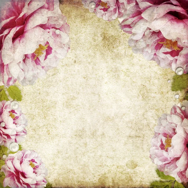Ρετρό floral φόντο — Φωτογραφία Αρχείου