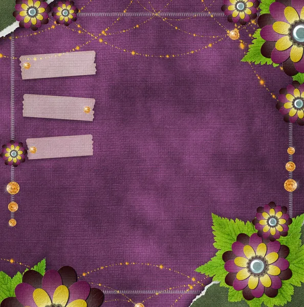 Vintage background with flowers Royalty Free Stock Photos