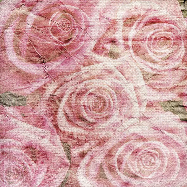 Vintage romantisk bakgrund med rosor — Stockfoto