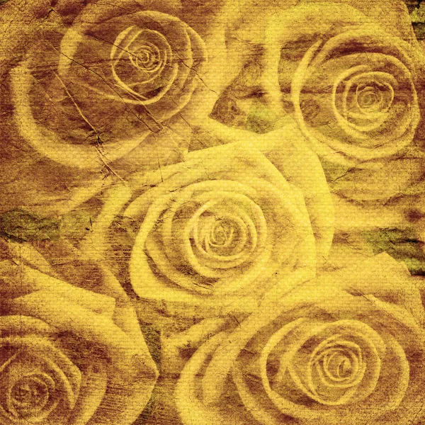 Vintage sfondo romantico con rose — Foto Stock