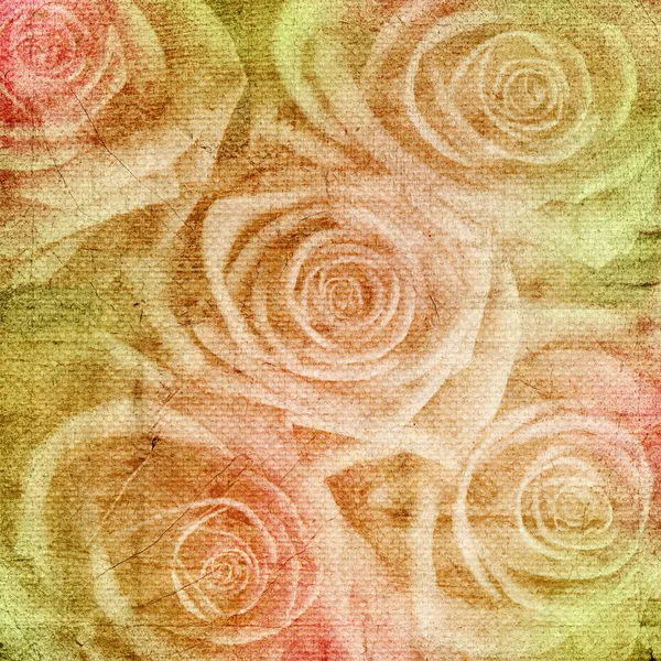 Ročník romantické pozadí s růží — Stock fotografie