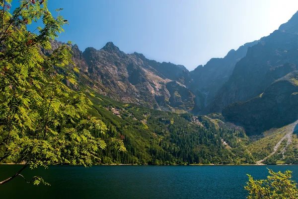 stock image Morskie oko lake in the mountains