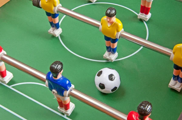 Table football - a children's toy, closeup — Stock Photo, Image