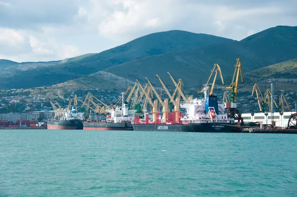 Maritime cargo port at Novorossiysk, Moscow — Stock Photo, Image
