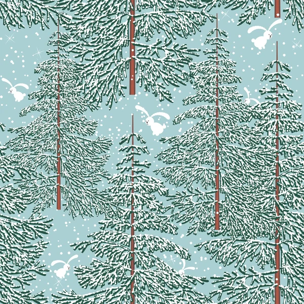 冬季森林 — 图库矢量图片