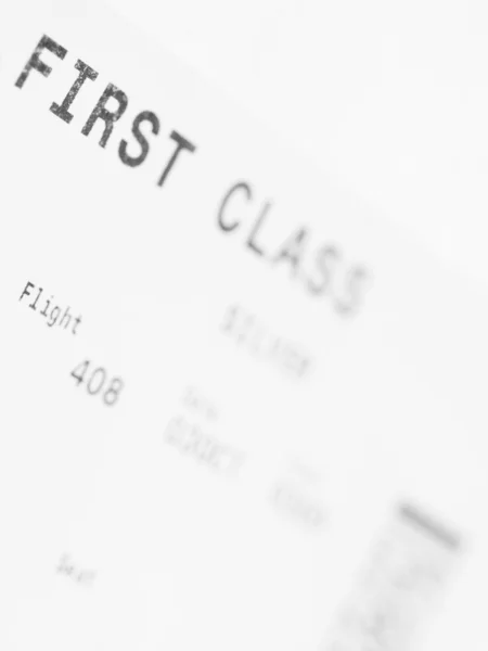 Passagem de avião de primeira classe — Fotografia de Stock
