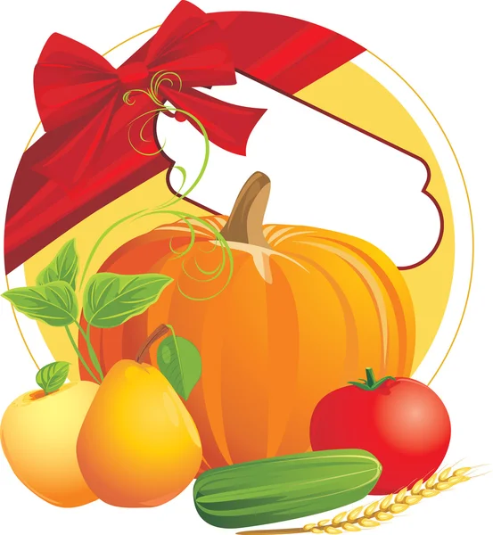 Festive composition to the thanksgiving day — Stock Vector