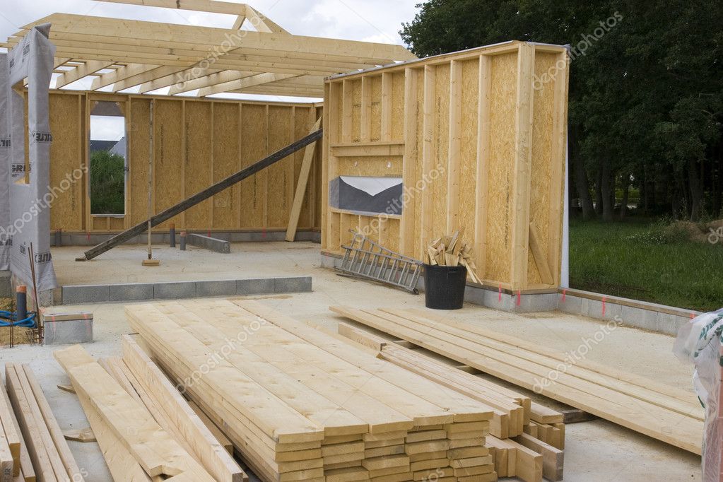 Wood house construction — Stock Photo © minik29 6774647