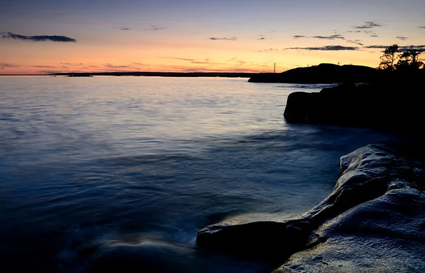 Pôr-do-sol do mar idílico — Fotografia de Stock