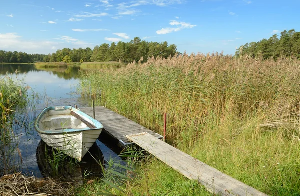 We wrześniu szwedzkiego jeziora dekoracje — Zdjęcie stockowe