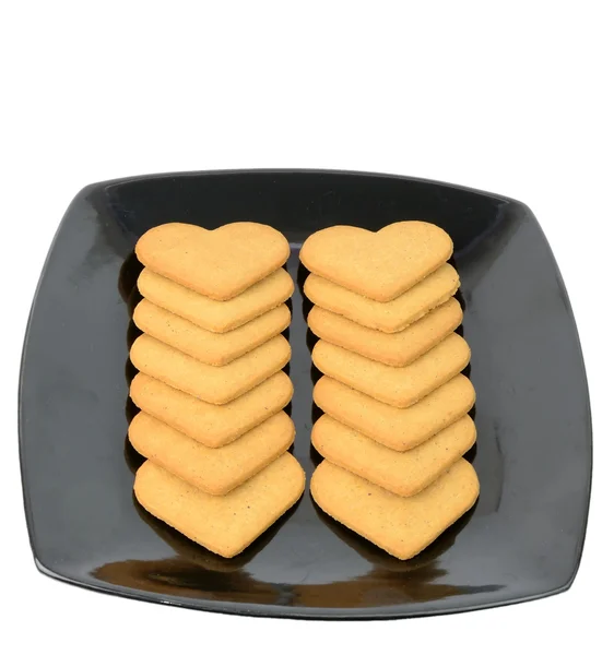 stock image Spicy Swedish cakes on black plate