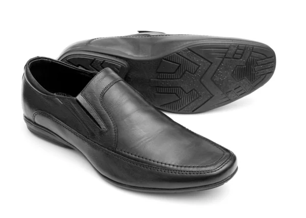 Ζευγάρι μαύρα Ανδρικά παπούτσια — Φωτογραφία Αρχείου