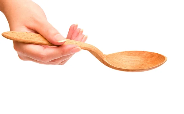 Cucchiaio mano in legno — Foto Stock