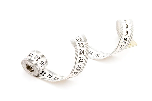 White measuring tape — Stock Photo, Image