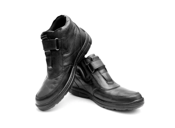 Ζευγάρι μπότες μαύρο άντρα — Φωτογραφία Αρχείου