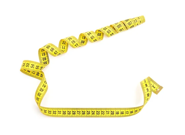 Nastro di misurazione giallo — Foto Stock
