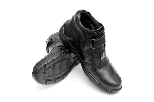Černé Pánské boty — Stock fotografie