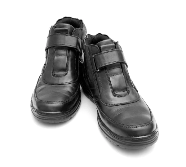 Par de botas de homem preto Fotografia De Stock