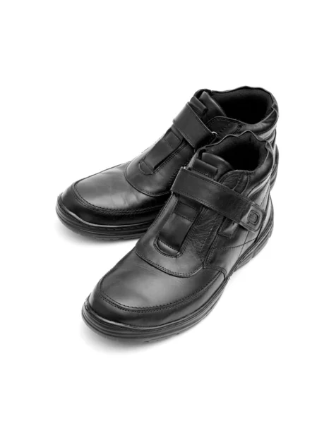 Ζευγάρι μπότες μαύρο άντρα — Φωτογραφία Αρχείου