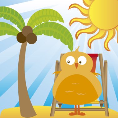 bird on the beach clipart