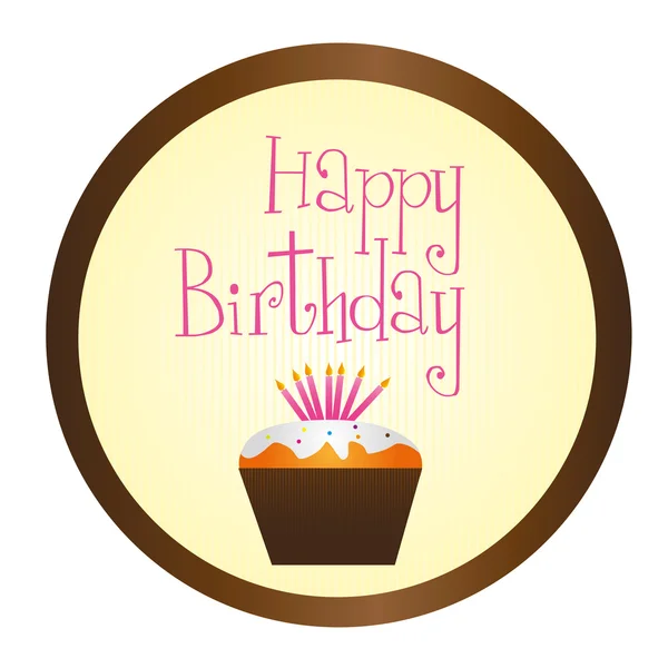 stock vector cup cake happy birthday