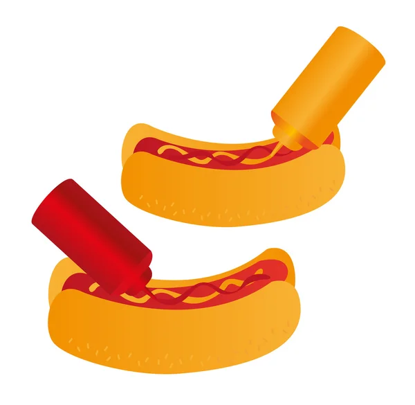 Značka hot dog — Stockový vektor