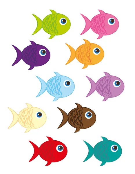 Caricatura de pescado — Vector de stock