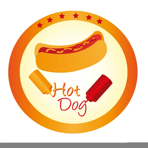 Hot dog sign — Stock Vector