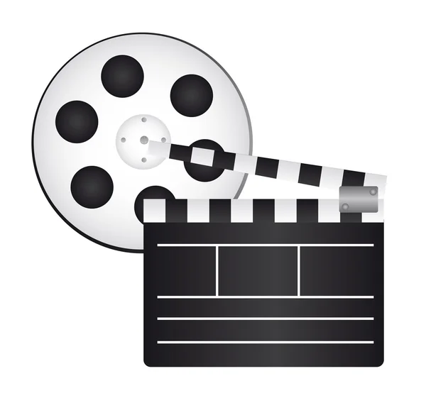 Clapper et bobine de film — Image vectorielle