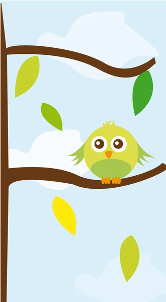 木の上の鳥 — ストックベクタ