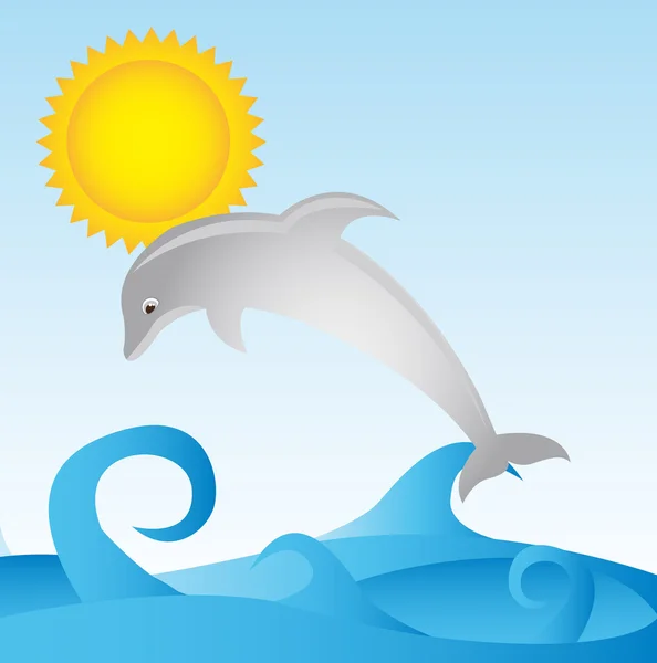 Dolphin cartoon — Stock Vector