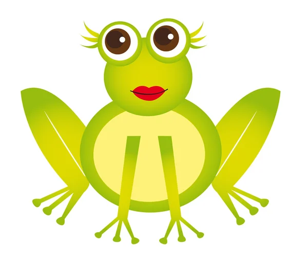 Girl frog — Stock Vector