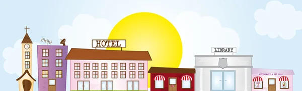 Cartoon cidade —  Vetores de Stock