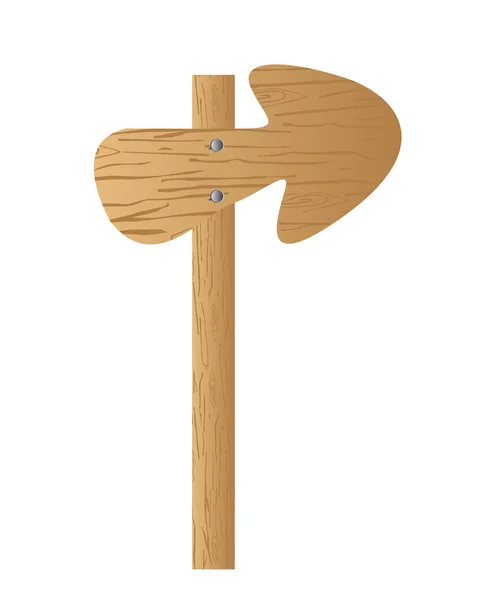 Papan Sinyal Wooden - Stok Vektor