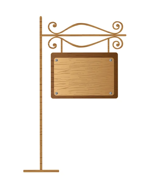 Wooden signboard — Stock Vector