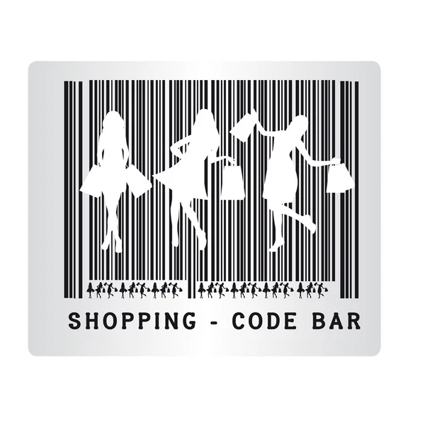 stock vector code bar shopping