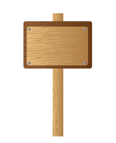 Letrero de madera — Vector de stock