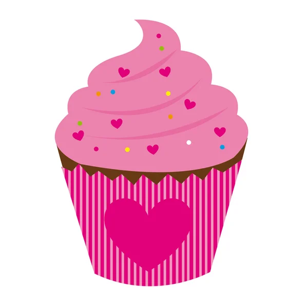 Pink cake — Stock Vector