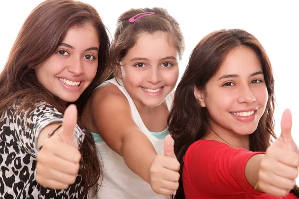 Girls with thumb up — Stock Photo, Image