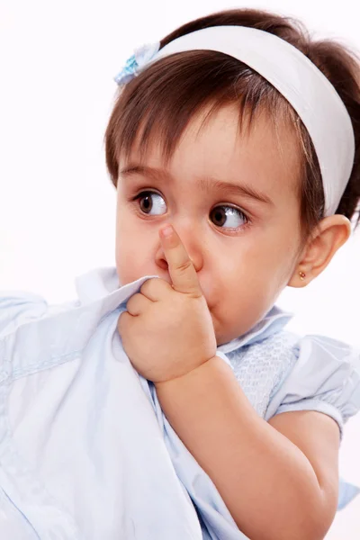 Dziecko mówi cisza — Zdjęcie stockowe