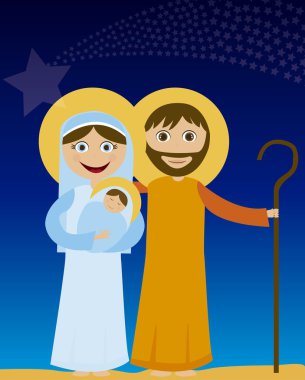 jesus mary and joseph clipart